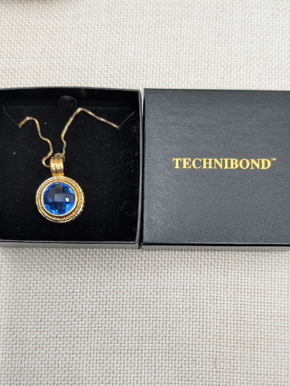 Technibond 18kt Gold Bonded 925 Sterling Tanzanite Etruscan Pendant 18" - Picture 17 of 17